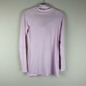 Athleta Light Pink Essence Hooded Cowl Neck Lightweight Long Sleeve Top Small